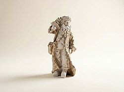 PALTOLU NOEL BABA 10x19 cm KREM-GOLD (YLBŞ) HYK873 - 1