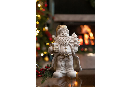HEDİYE TAŞIYAN NOEL BABA 20x30cm KREM-GOLD (YLBŞ) HYK896 - 5