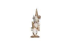 ÜST ÜSTE OTURAN CÜCE 44X18 CM GOLD-KREM HYK902 - 3