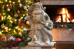 GEYİKLİ NOEL BABA 23x32 cm KREM-GOLD (YLBŞ) HYK952 - 4