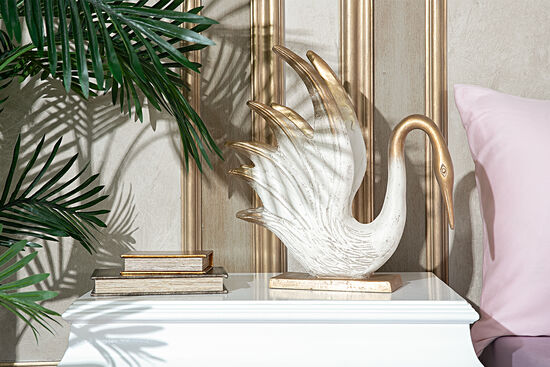 KAFASI AŞAĞIDA KUĞU KREM-GOLD 35x40 cm - 4