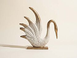 KAFASI AŞAĞIDA KUĞU KREM-GOLD 35x40 cm - 1
