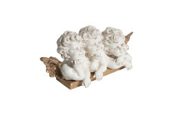 KAİDELİ 3'LÜ SEVİMLİ MELEK 10X34 CM KREM-GOLD (HYK1257) - 2