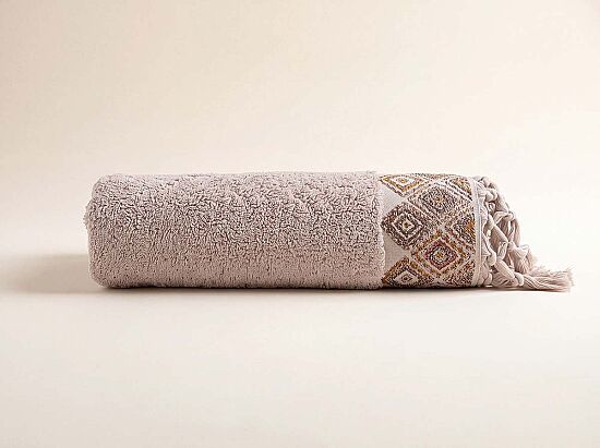 KILIM DESEN HAVLU 70X140 BEJ - 1