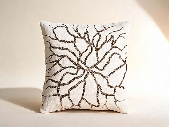 KIRLENT 45x45 cm - KREM/ALTIN – 2058 - 1