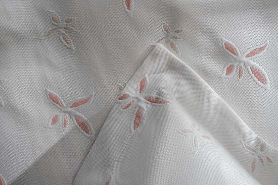 LADİS PİKE-YATAK ÖRTÜSÜ 240x250 3 PRC KREM-SOMON - 4