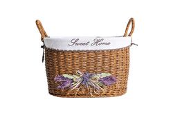 LAVENDER KULPLU OVAL SEPET (L) 40X30X24 CM (SPT-319) - 3