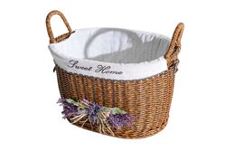 LAVENDER KULPLU OVAL SEPET (L) 40X30X24 CM (SPT-319) - 2