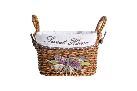 LAVENDER KULPLU OVAL SEPET (S) 28X18X16 CM (SPT-319) - 3