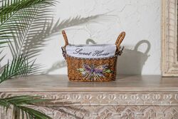LAVENDER KULPLU OVAL SEPET (S) 28X18X16 CM (SPT-319) - 4