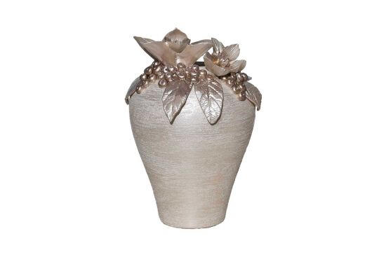 LAVİN VAZO BÜYÜK 25X33 CM KREM-GOLD(DY) - 4