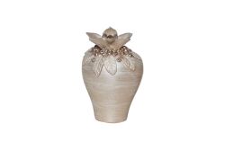 LAVİN VAZO ORTA 21X27 CM KREM-GOLD(DY) - 4