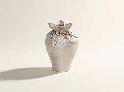 LAVİN VAZO ORTA 21X27 CM KREM-GOLD(DY) - KERVAN
