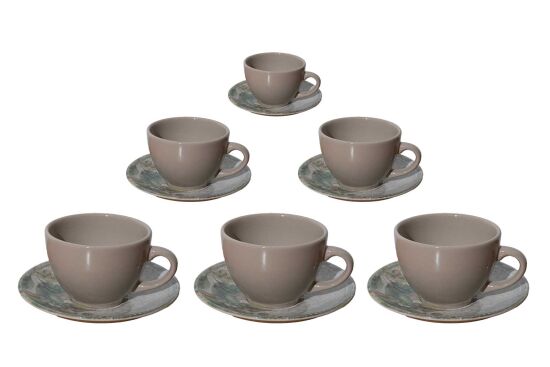LEAFY 6'LI NESCAFE FİNCAN TAKIMI 215 CC (6 FİNCAN+6 TABAK) - 2