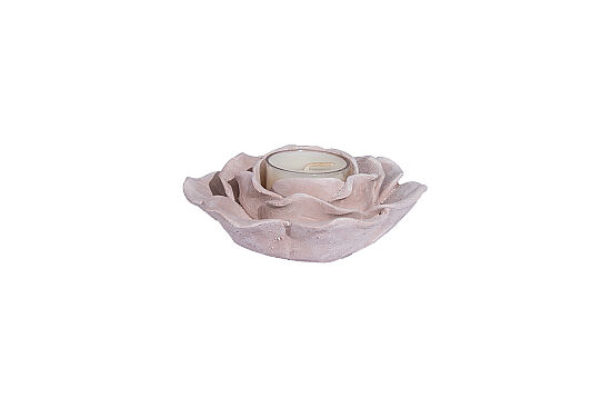 LESTİNA GÜL TEALIGHT MUM 12x3,5 cm PUDRA - 3
