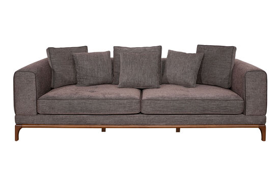 LİDO ÜÇLÜ KOLTUK KAHVE 95x235x83cm ( MİLANO 5005) - 4
