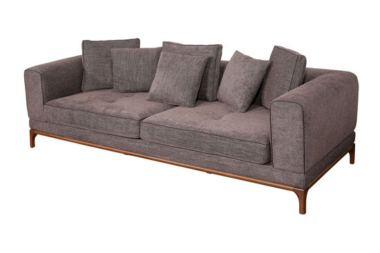 LİDO ÜÇLÜ KOLTUK KAHVE 95x235x83cm ( MİLANO 5005) - 5