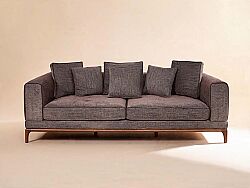 LİDO ÜÇLÜ KOLTUK KAHVE 95x235x83cm ( MİLANO 5005) - KERVAN