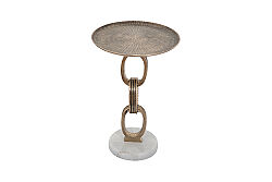 LINK YAN SEHPA MERMER TABAN ANTİK ALTIN 40X40X55 CM 45856 - 4