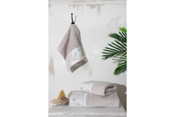 LİON 3 LÜ HAVLU SET (30X50+50X90+70X140) BEJ - 2