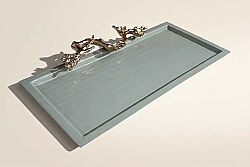 LOESS Comfort Sage Dekoratif Tepsi 60,5 cm L , 33 cm W , 5 cm H ( 25271 ) - 2