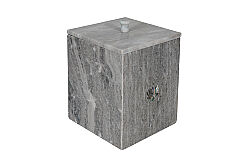 LOTUS MERMER ÇÖP KOVASI-KAPAKLI-LOTUS-BEJ-20X20X22.86 CM-HSH-01 - 4