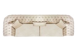 LUCA DORTLU KOLTUK CHESTER KAPITONELI BEJ 100x275x80cm (COSMIC B 21541-04) - 8