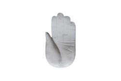 MARBLE DEKORATIF EL 10x3x19cm BEYAZ (AH-13049) - 2