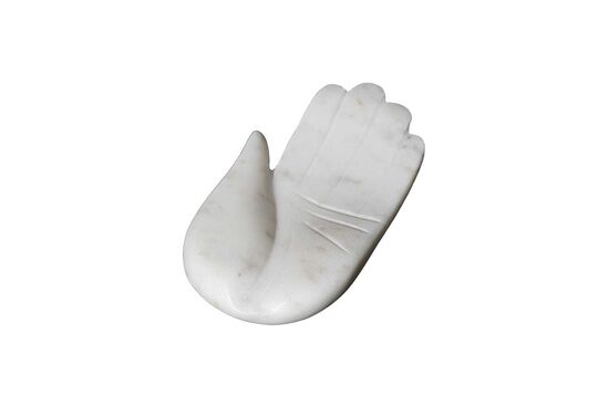 MARBLE DEKORATIF EL 10x3x19cm BEYAZ (AH-13049) - 3