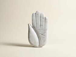 MARBLE DEKORATIF EL 10x3x19cm BEYAZ (AH-13049) - 1