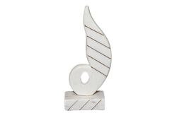 MARBLE DEKORATIF OBJE 10x6x26cm BEYAZ (AH-13084) - 2