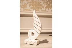 MARBLE DEKORATIF OBJE 10x6x26cm BEYAZ (AH-13084) - 4