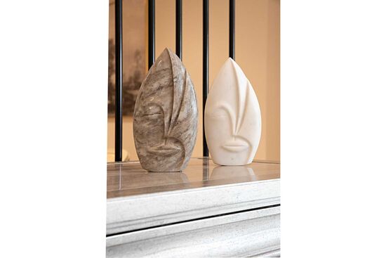 MARBLE DEKORATIF YÜZ 14x4x25cm BEJ (AH-13054) - 5