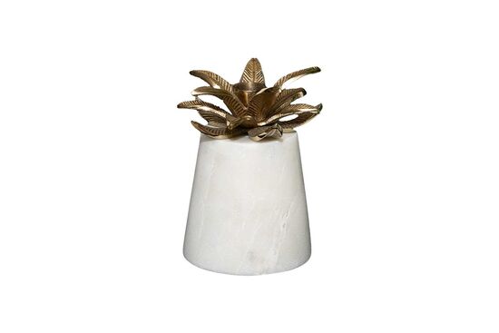 MARBLE MUMLUK 10x10x13cm BEYAZ (AH-13087) - 3
