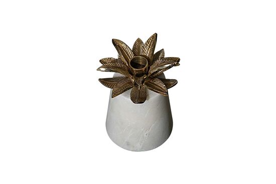 MARBLE MUMLUK 10x10x13cm BEYAZ (AH-13087) - 2