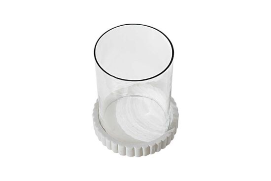 MARBLE MUMLUK 15x15x19cm BEYAZ (AH-13068) - 3