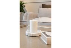 MARBLE MUMLUK 15x15x19cm BEYAZ (AH-13068) - 5
