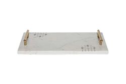 MARBLE TEPSI -SEDEF DETAYLI -38x23x4cm BEYAZ (AH-13074) - 2