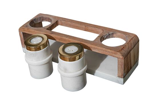 MARBLE TUZLUK BIBERLIK 29x8x13cm BEYAZ (AH-13069A) - 4