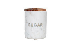 MERMER KAVANOZ AHŞAP KAPAKLI - ŞEKER-BEYAZ- 10X10X14 CM BXN-HSH-02 - 2