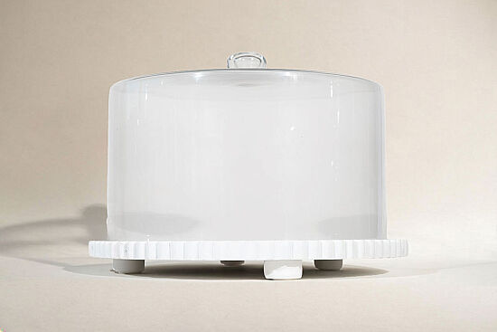 MERMER KEK SUNUMLUK-CAM&BEYAZ-MERMER 30X30X21 CM CDN-HSH-03 - 1