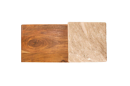 MERMER TV UNİTESİ -AHŞAP&BEJ MERMER - 63.5X25.5X63.5 CM TAB-HSH-096 - 4