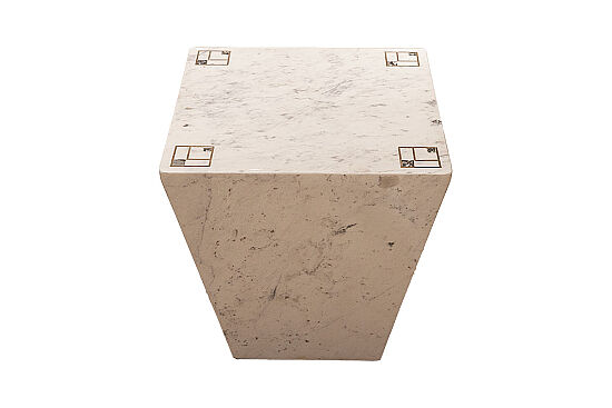 MERMER YAN SEHPA-BEYAZ- 50X50X53 CM TAB-097D - 3