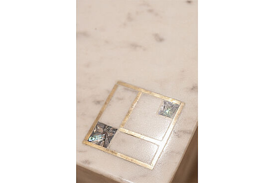 MERMER YAN SEHPA-BEYAZ- 50X50X53 CM TAB-097D - 6