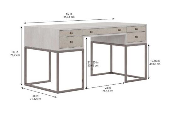 MEZZANİNE ÇALIŞMA MASASI GRİ 71x152x76cm 325421-2249 - 5