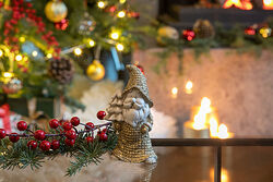 MİNİ NOEL BABA GOLD-KREM 6x12cm HYK874 (YLBŞ) - 3