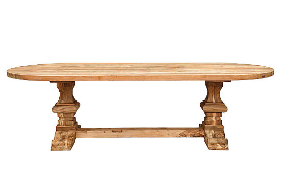 MONAKO OVAL YEMEK MASASI TEAK 100x220x79cm - 4