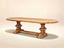 MONAKO OVAL YEMEK MASASI TEAK 100x220x79cm - KERVAN