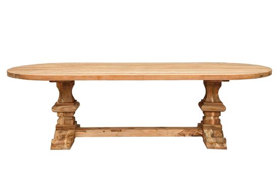 MONAKO OVAL YEMEK MASASI TEAK 120x280x79cm - 4