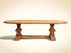 MONAKO OVAL YEMEK MASASI TEAK 120x280x79cm - KERVAN